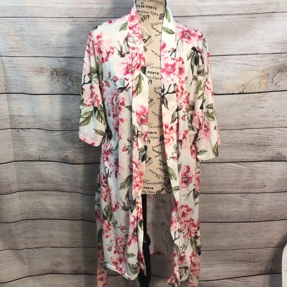 Show Me Your Mumu Brie Robe Garden of Blooms One Size Pink - Picture 7 of 9